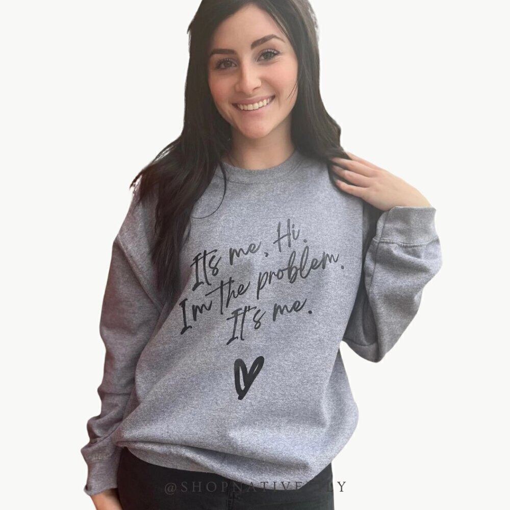 Gildan Anti Hero Midnights Sweatshirt Size Medium Gray Taylor Swift Graphic New